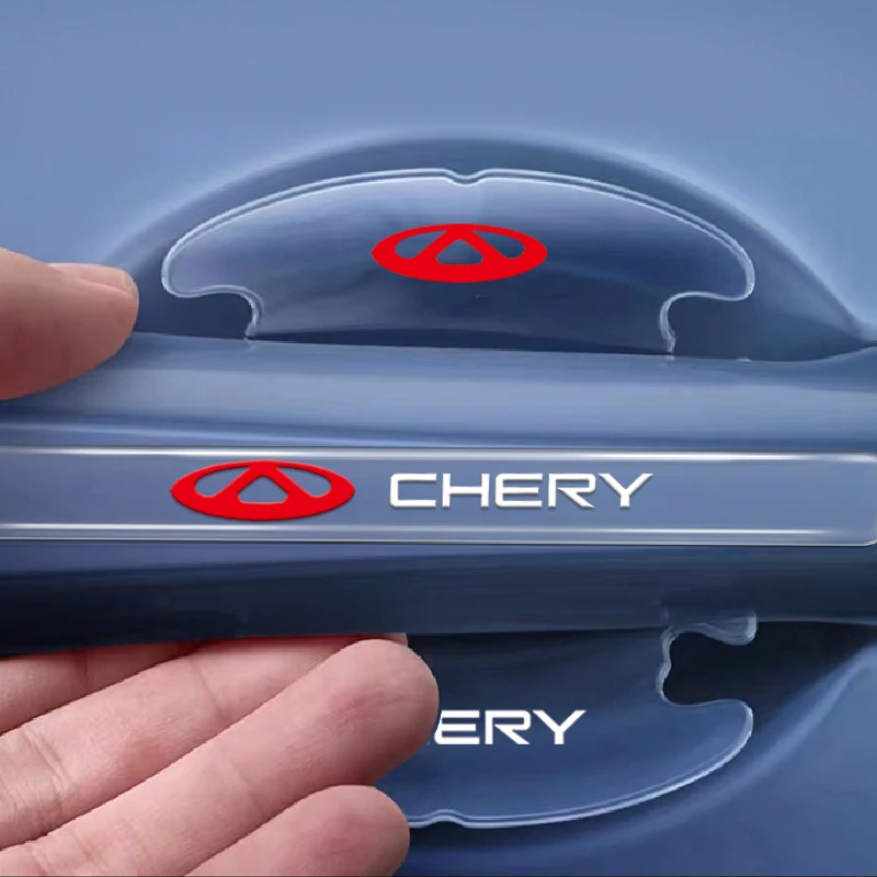 

8pcs Car Door Handle Sticker Door Side Protector Strip For Chery Tiggo 3 4 7 Pro T3 3X IQ A3 Amulet QQ Fulwin Arrizo 5 Amulet