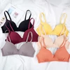 Women's push-up bras without wires are available in seamless designs. These bras are perfect for A and B cup sizes and provide a comfortable and sexy fit. They come in a bralette style with three-quarter (3/4) cup coverage, making them a great choice for lingerie.