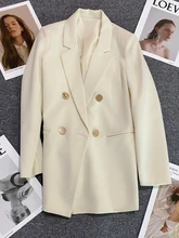 

Women's Spring Autumn Solid Casual Blazer Long Sleeve Elegant Suit Jacket Office Ladies Formal Outwear Business Clothings