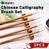 Marie's 3 pcs Jianhao Chinese Calligraphy Brush Set, Traditional Writing Watercolor Brush Ink Pen Kit for Small Regular Script, 1