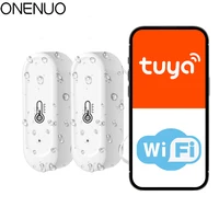 1/2pcs 2025 New IP65 Waterproof Outdoor Tuya WIFI Temperature Humidity Sensor Home Smart Life Thermometer Support Alexa Google