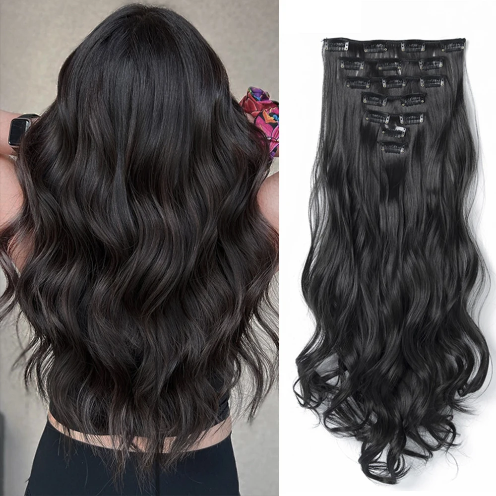 16 Clip in Hair Extensions Synthetische Haarverlängerung Lang Gerade Frisur Haarteile Hitzebeständige Faser Schwarz Braun Falsches Haar Für Frauen 24 16 Clip in Hair Extensions Synthetische Haarverlängerung Lang Gerade Frisur Haarteile Hitzebeständige Faser Schwarz Braun Falsches Haar Für Frauen 13