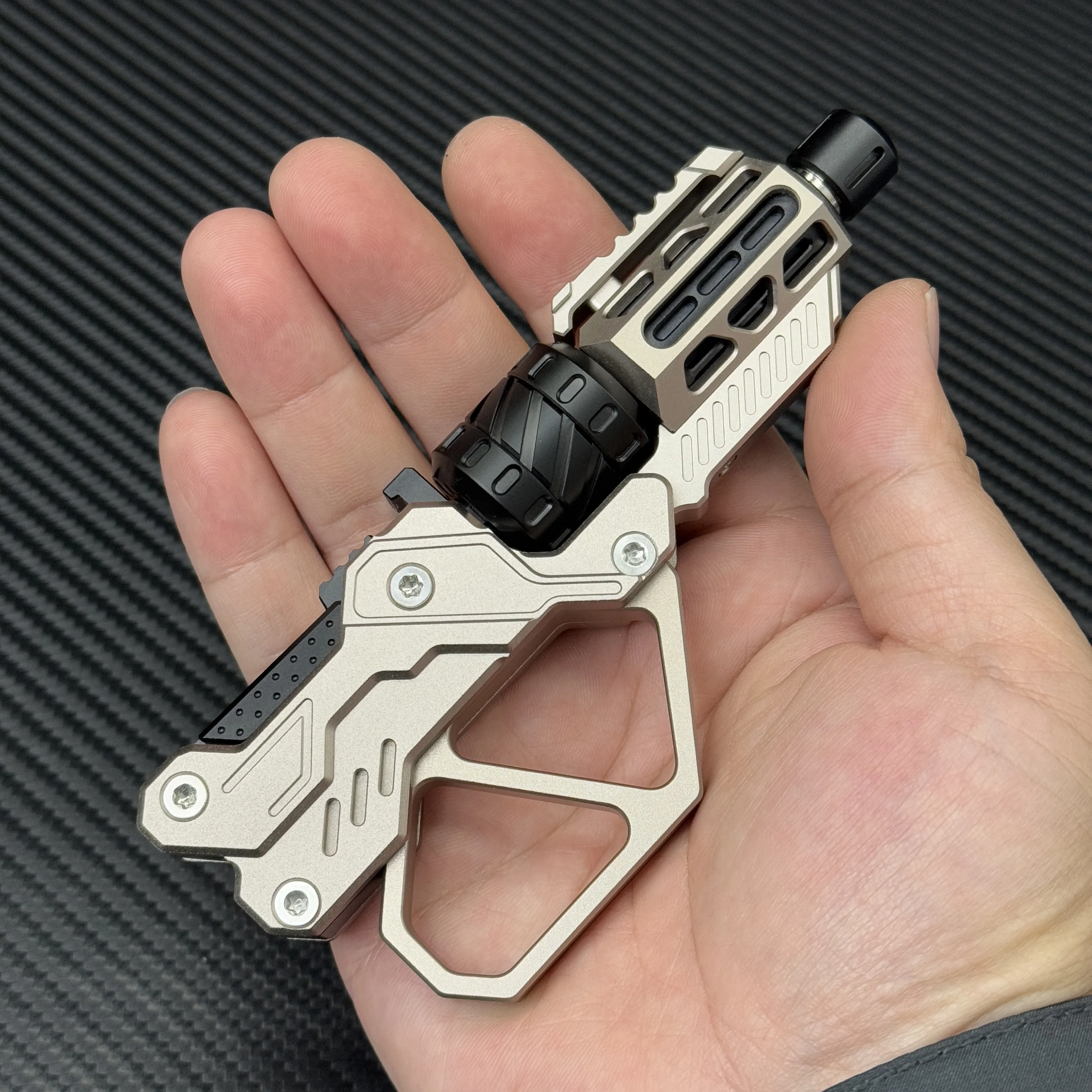 S　QT-3000 銃型 金属製 シルバー QT-新しい多機能銃のおもちゃ,楽しいスライダー,クールな