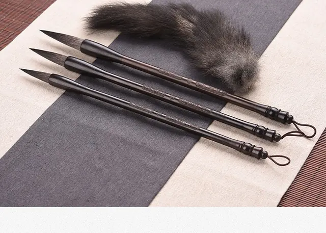 Pennello Calligrafia Cinese Grande - Lana E Capelli Naturali, Per Scrittura E Pittura - Foto 11