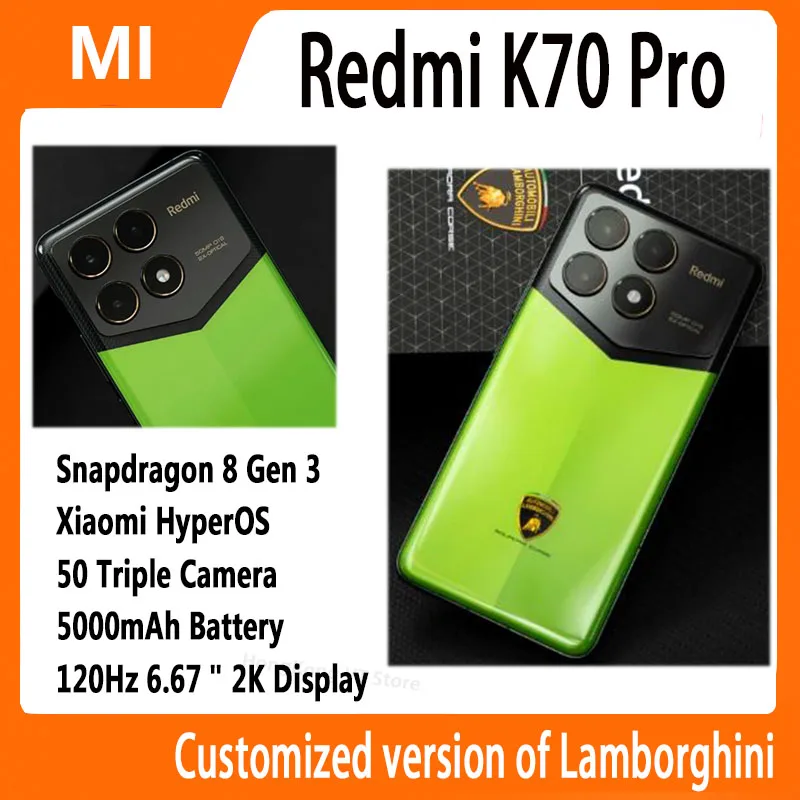 Original Xiaomi Redmi K70 Pro Snapdragon 8 Gen 3 Xiaomi HyperOS 120Hz 6.67   2K Display 50MP Camera 120W 5000mAh - AliExpress