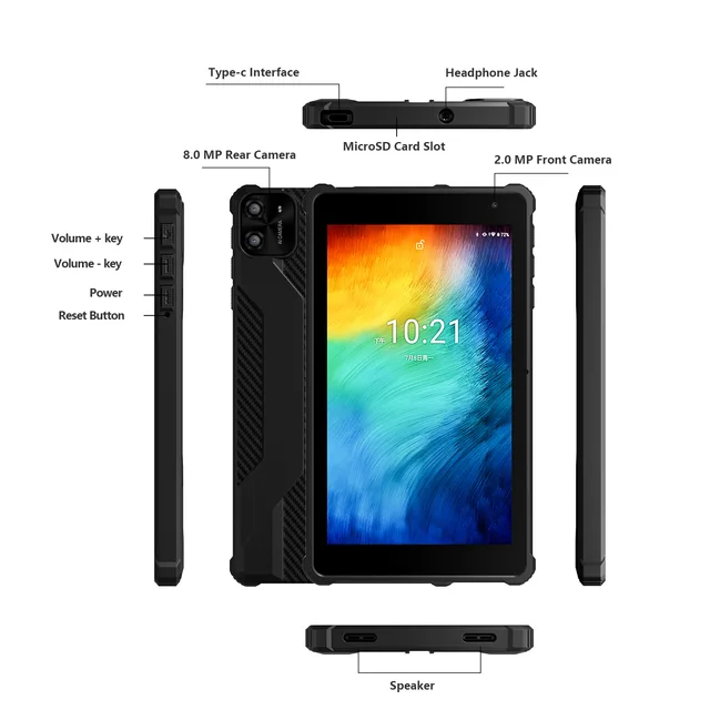 PRITOM 7" Android 14 Tablet | 8GB RAM + 64GB ROM | Octa-Core | WiFi6 2