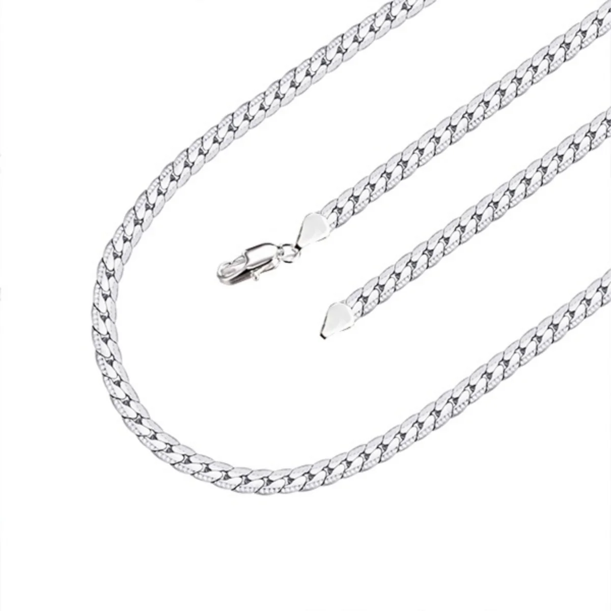 925 Sterling Silver Plated Soft Shiny Serpent Snake Bone Chain Punk Necklace: uk Stock, 4 Days Free Delivery, & No Order Amount limit