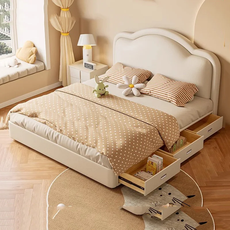 

Aesthetic Couple Bed Hotel Marriage Wood Unique Bed Under Storage Cama De Lujo Para Dormitorio Bedroom Furniture And Decoration