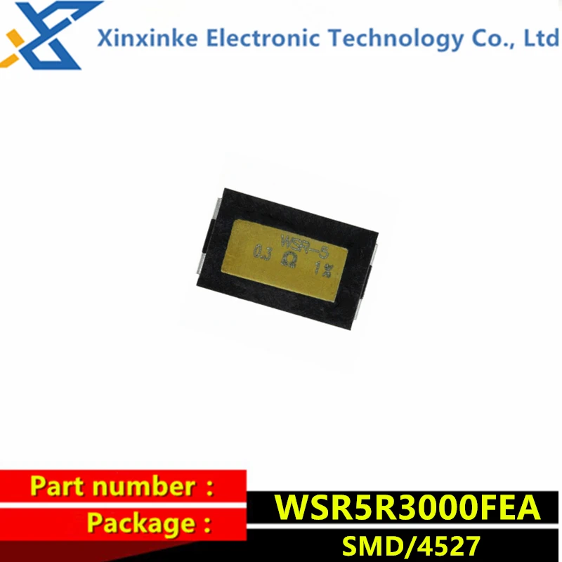 WSR5R3000FEA WSR-5 0.3R 1% 5W 4527 0.3Ω 300mΩ Current sensing resistor - SMD 0.30ohms Precision alloy power resistor wsr2r0500fea wsr 2 0 05r 1% 2w dale 4527 75ppm 50mr current sensing resistor smd 2watts 05ohms alloy power resistance