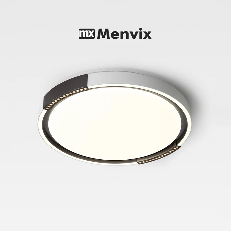 Modern LED Ceiling Lamp Bedroom Study Fixture Round White Home Art Design Indoor Decoration Living Room Lights Lustre Lighting - 2
