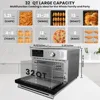 Air Fryer Rotisserie Toaster Oven,32QT X-Large Stainless Steel Combo 21 IN 1 Countertop Oven Dual Cook Patented Dual 3