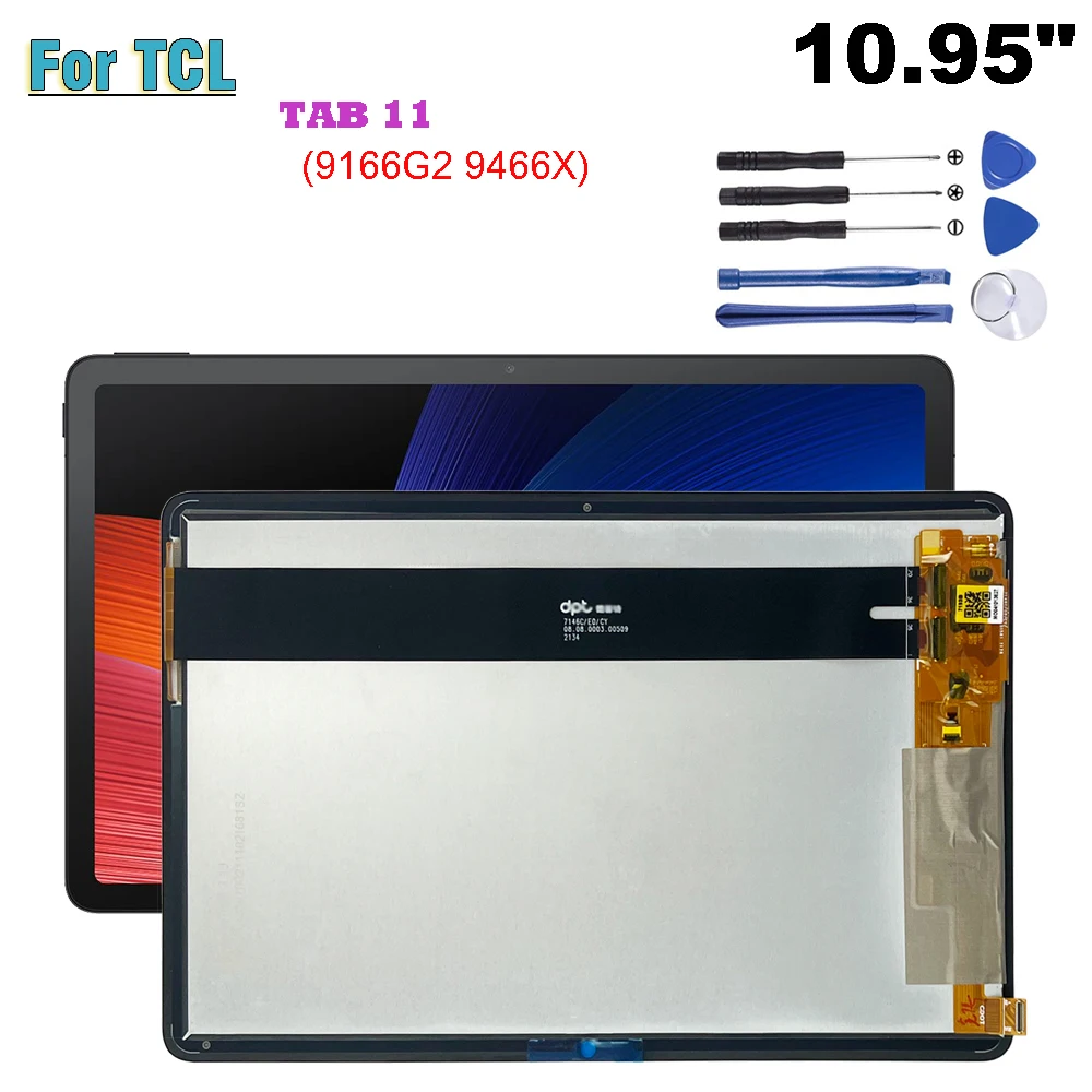 

ЖК-дисплей Orig для TCL TAB 11 9166G2 9466X 10,95 дюйма, сенсорный экран, дигитайзер, стеклянная панель в сборе, замена