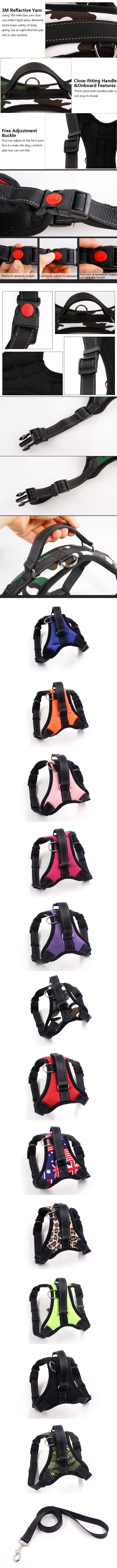 Harnais Réflechissant en Nylon pour Chiens - Sécurité et Style