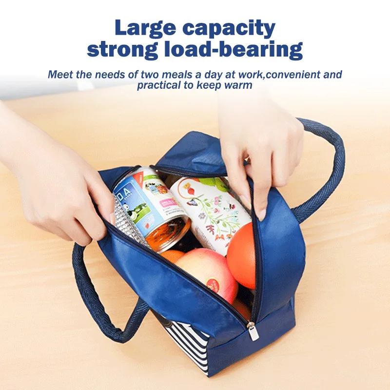 Bolsa de comida portátil para el trabajo para mujer, bolsa térmica con asa  de correa, nevera para estudiantes - AliExpress