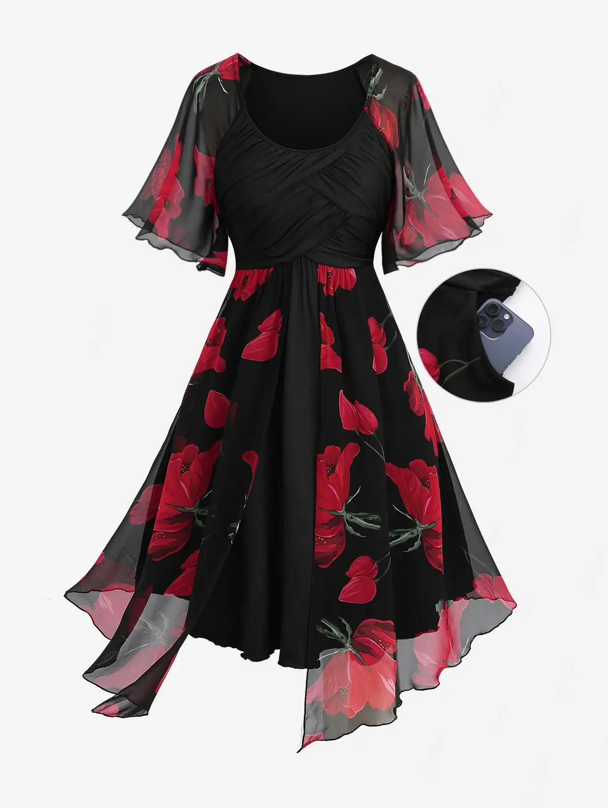 black red