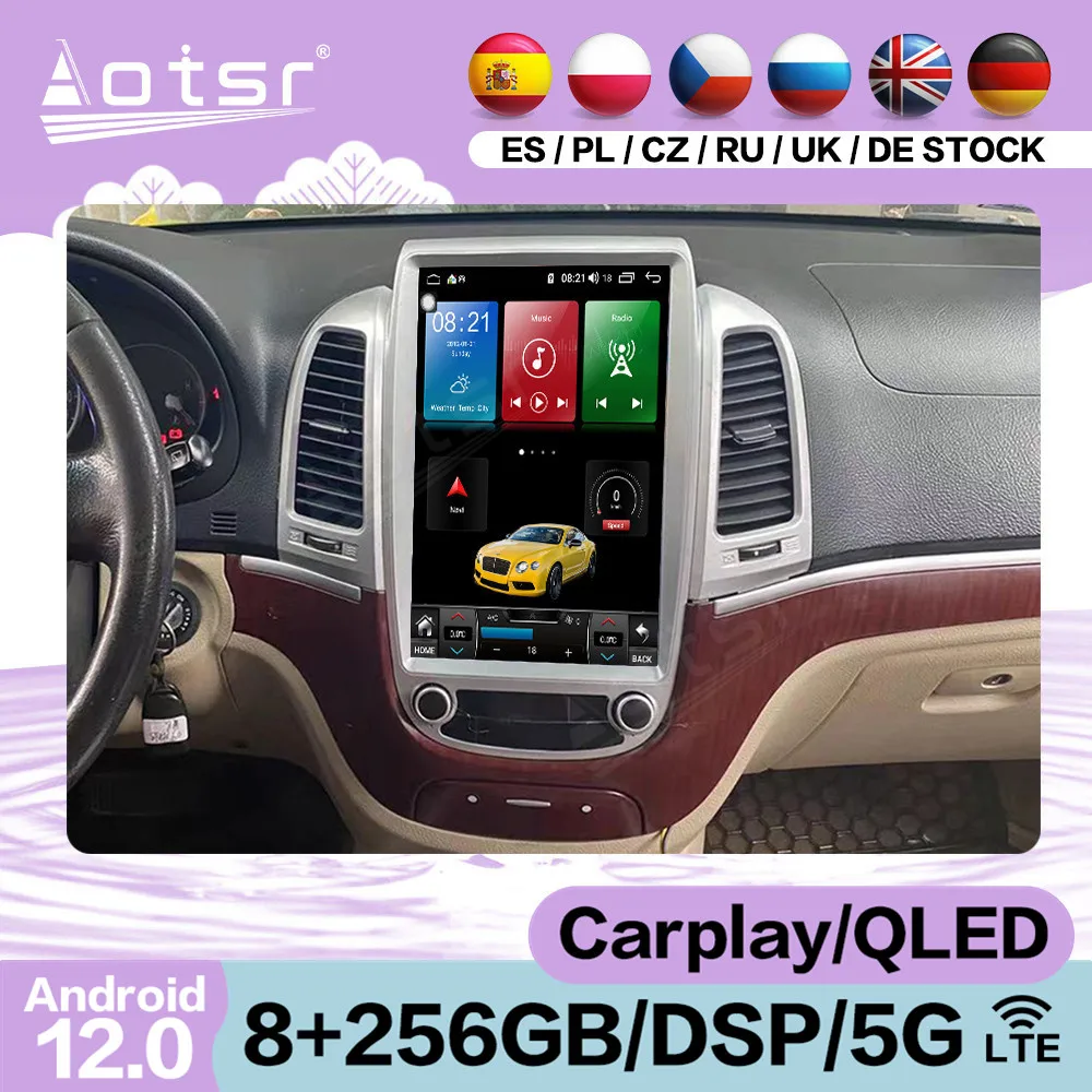 

8+256GB Tesa- Screen Android Radio Receiver For Hyundai Santa Fe 2006 2007 2008 2009 2010 2011 2012 CAR Multimedia GPS Head Unit