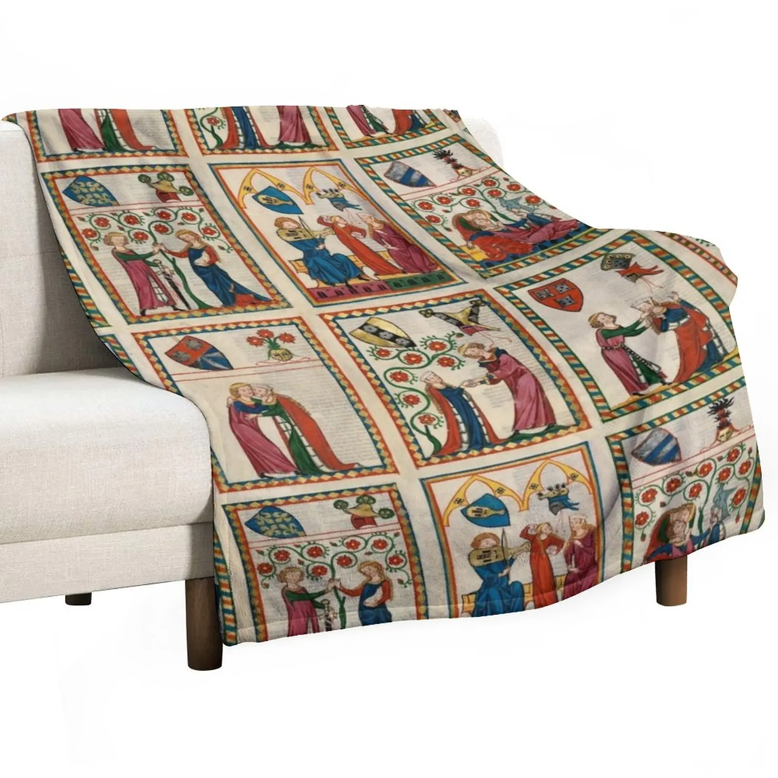 

Codex Manesse Throw Blanket Blanket For Sofa Comforter Blanket