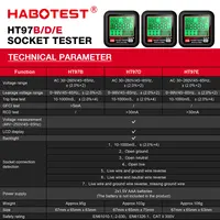 HT97 Socket Tester Pro Voltage Test US/UK/EU Plug LCD Digital Outlet Socket Detect Ground Zero Line Plug Polarity Phase Check 2