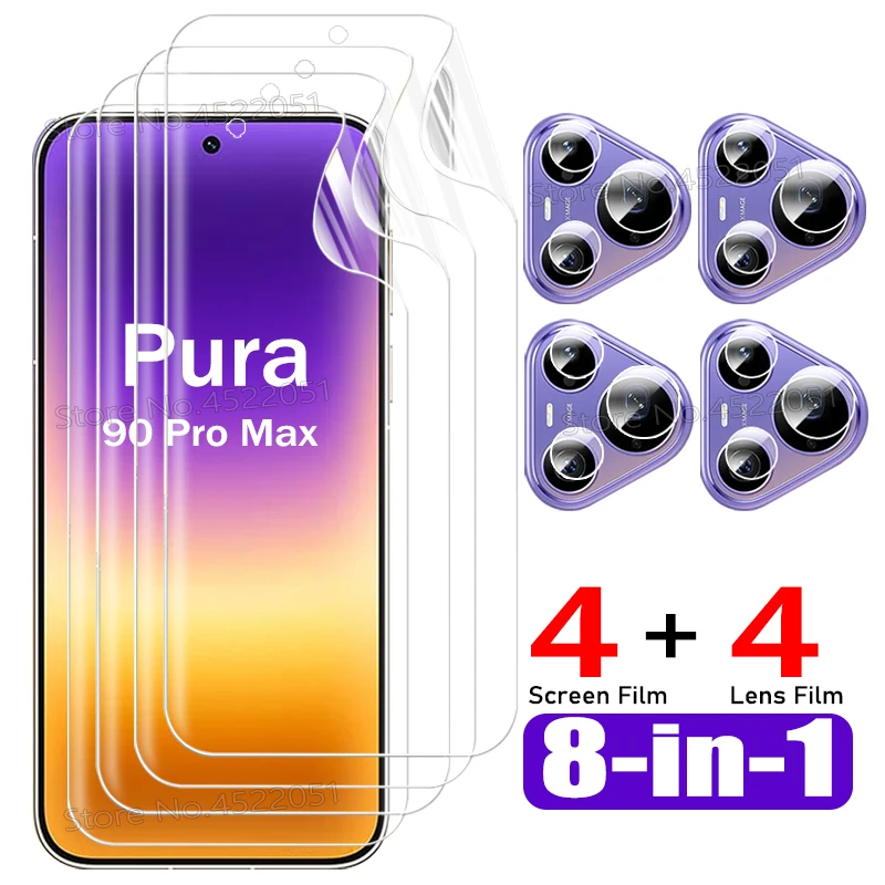 8-in-1 Hydrogel Screen Protector with HD Soft Lens Film
