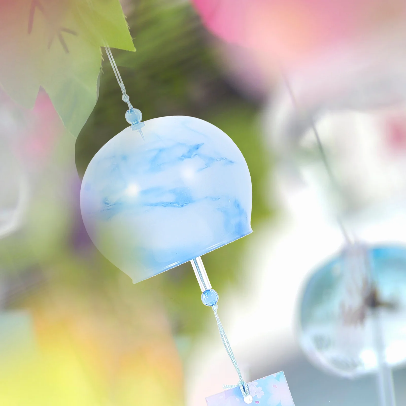 Marble Pattern Glass Wind Chime Japanese Bells Outdoor Decor Balcony Garden Hanging nament Home Decor Wind Chimes 3