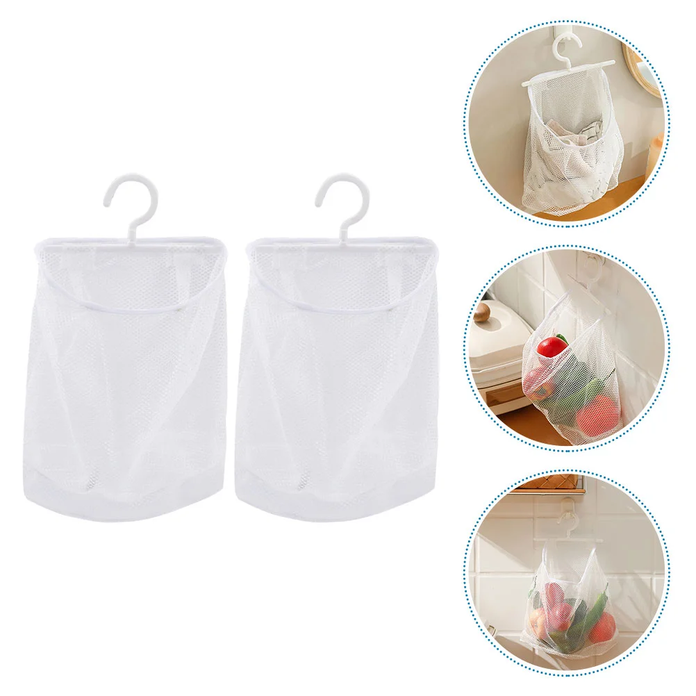 

2 Pcs Storage Mesh Bag Toys for Infants Laundry Baskets Breathable Hanging Pouch