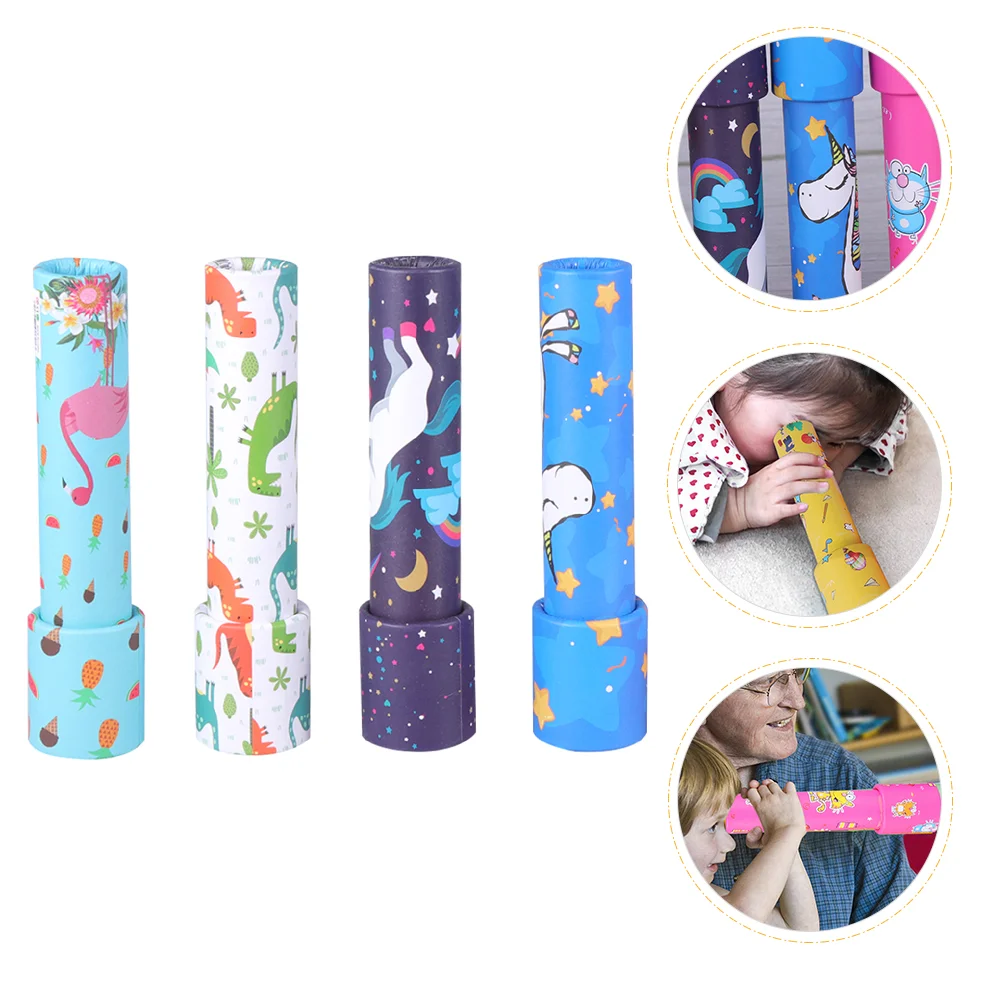4 Pcs Kaleidoscopes for Kids Party Rotating Aldult Classic Toy Educational Toys Toddler Child