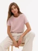 Bornladies Summer 100% Cotton Women's T-shirt Bottoming Basic Fashionable Solid Lady Short Sleeve Loose Tops Shirts 230g/㎡ Tops 6