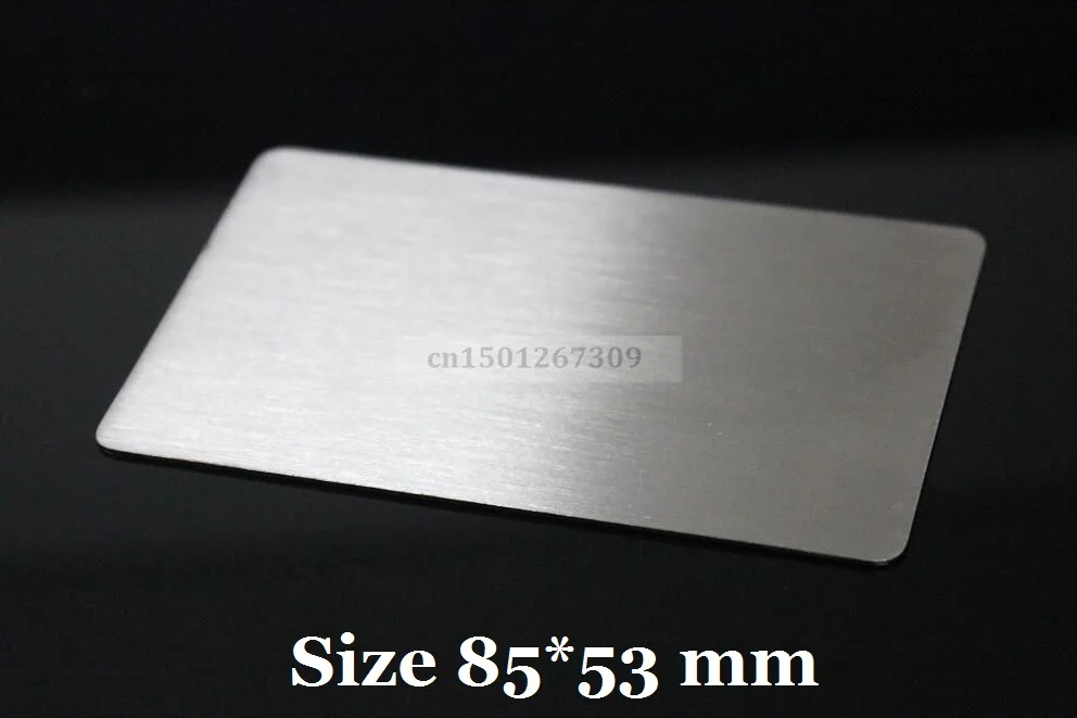5Pcs 0.5mm Thick Stainless Steel Blank Metal Business Cards Laser Engraving  Stainless Cards Customer DIY Gift Plate Blank Cards - AliExpress