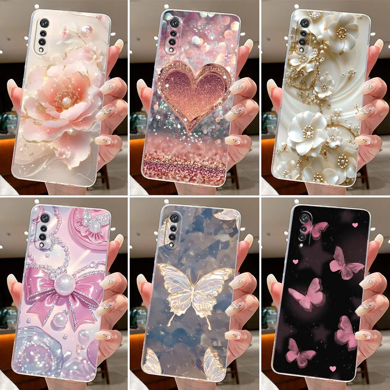 Elegant Butterfly Bow Transparent Soft TPU Phone Case - Protective Thin Silicone Cover