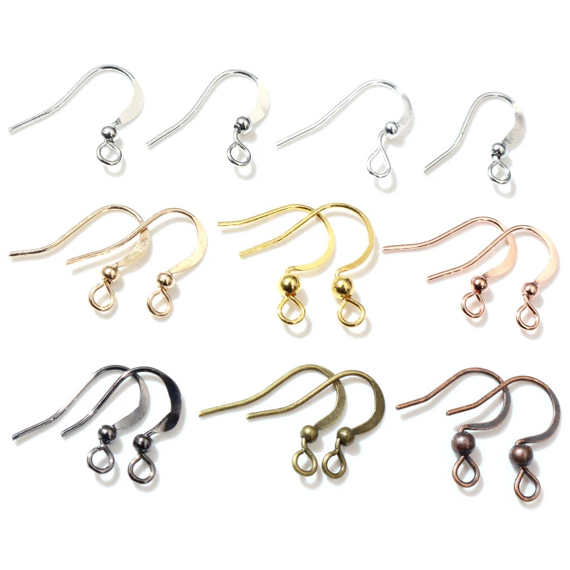 100 teile/los 19x18mm DIY Ohrring Erkenntnisse Ohrringe Umklammert Haken Armaturen DIY Schmuck Machen Zubehör Messing Haken Earwire schmuck