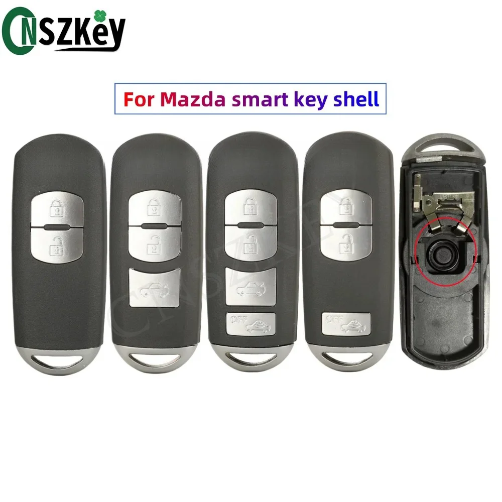 Mazda Key Fob Shell 2Pcs/Lot CNSZKEY SKE13E-01 SKE13E-02 Smart Remote Control Key Shell For ...