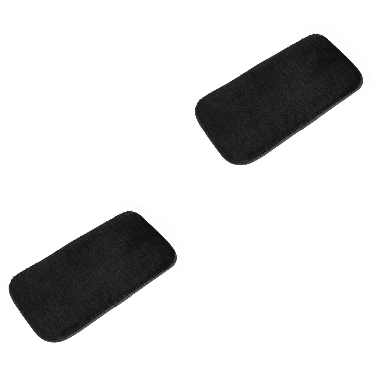 

2 pcs Car Armrest Box Pad Cover Auto Interior Arm Rest Seat Covers Pad (Black, Random Back Color)