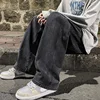 2023 Men's Jeans Korean Version Student Casual Pants High Street Straight Loose Wide Leg Jeans Black Grey Blue Baggy Trousers 1