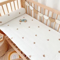 Baby Fitted Crib Sheet: Cotton Quilted Mattress Protector