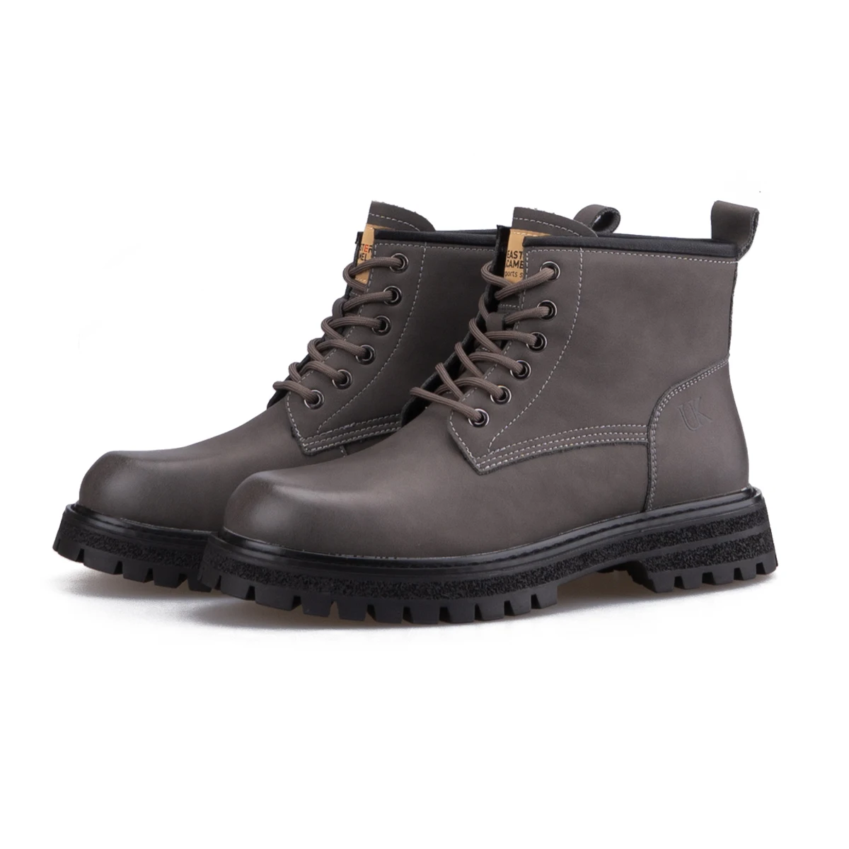 

Мужские кожаные ботинки с высоким верхом, повседневные Нескользящие ботильоны на платформе, удобные уличные ботинки для зимы и весны, 2022