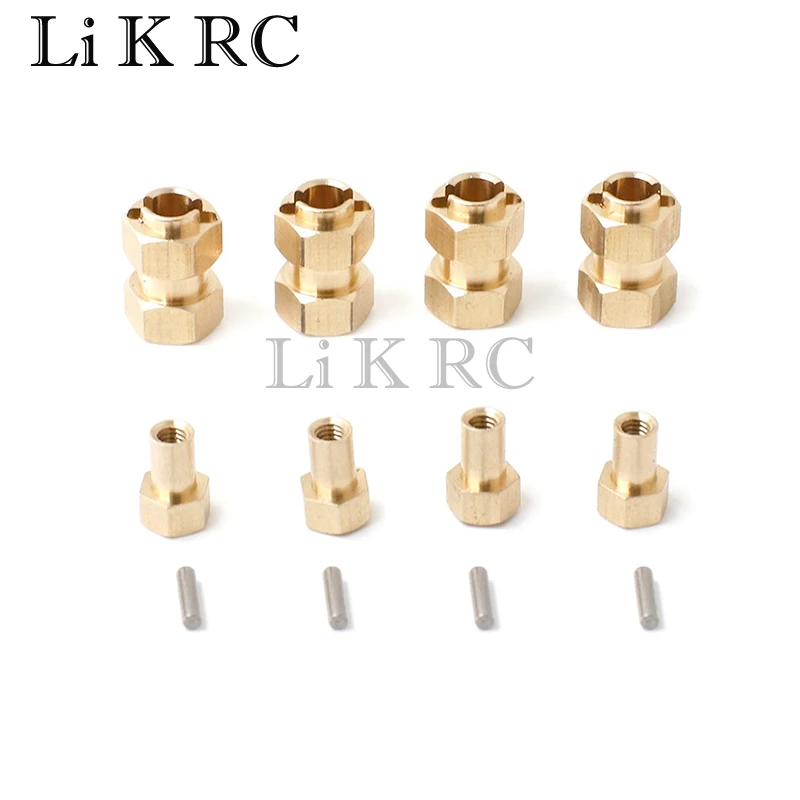 

4pcs Brass Extended Wheel Hex Hub Adapter 9750 for TRX4M TRX-4M 1/18 RC Crawler Car Upgrades Parts Accessories