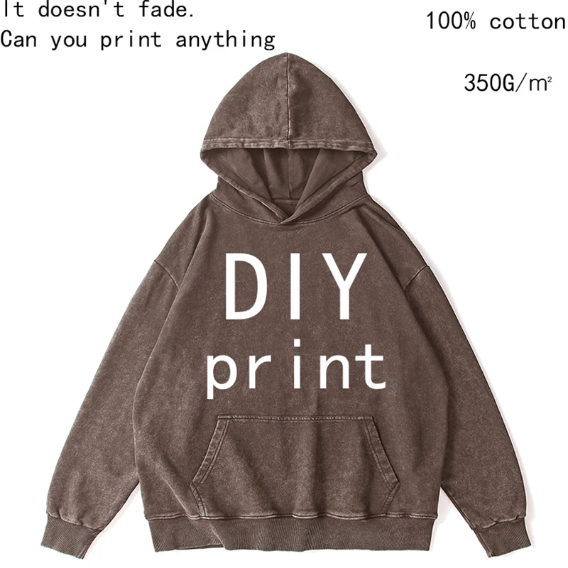 Customized Hoodie Streetwear Men  Personalized Printed  Cotton Men Oversize Harajuku Men Vintage Custom  Hoodie