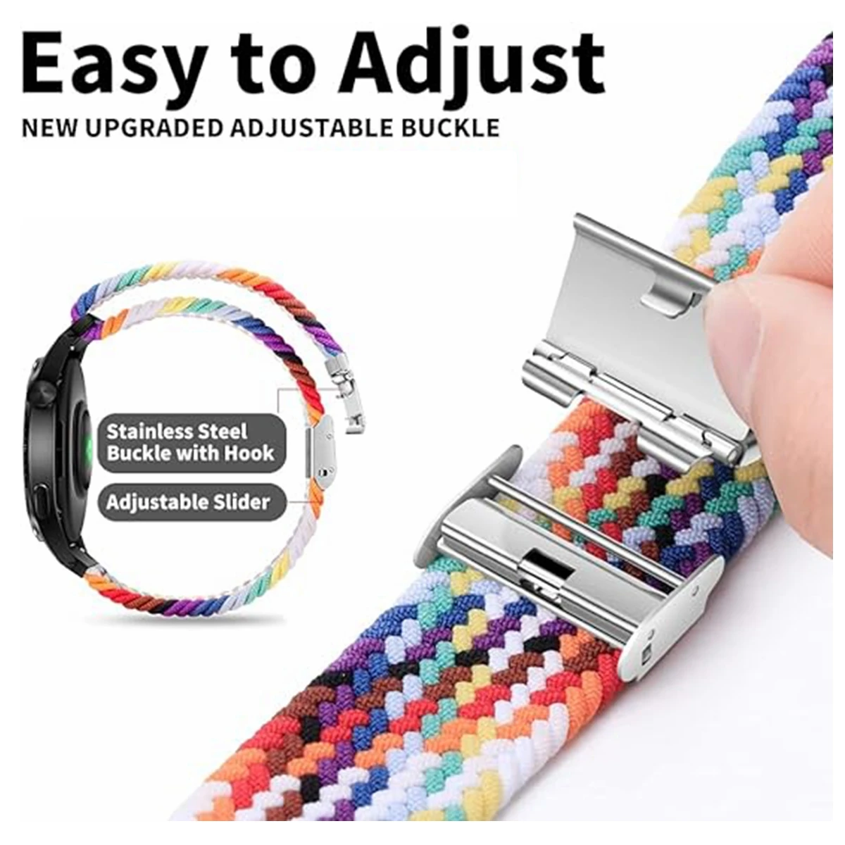Universal Sports Nylon Braided Loop Band Replacement Strap Bracelet Accessory