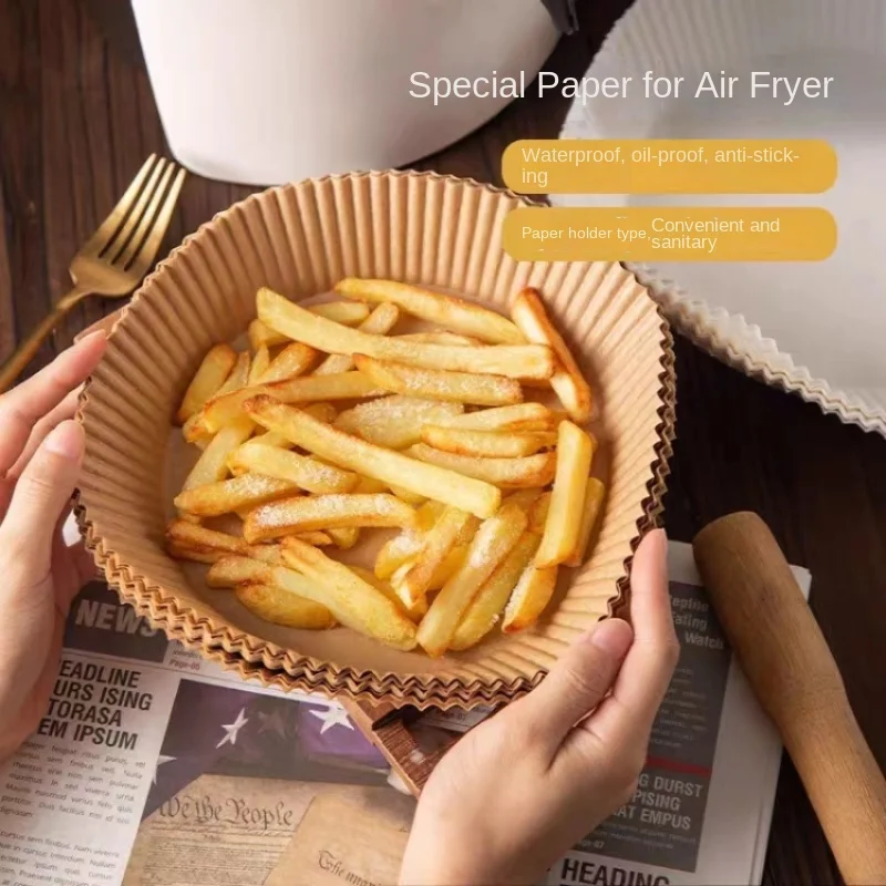 home Electric Deep Fryer Parts air fryer accessories Barbecue tool Paper tray baking oven tinfoil 10PCS oil absorption