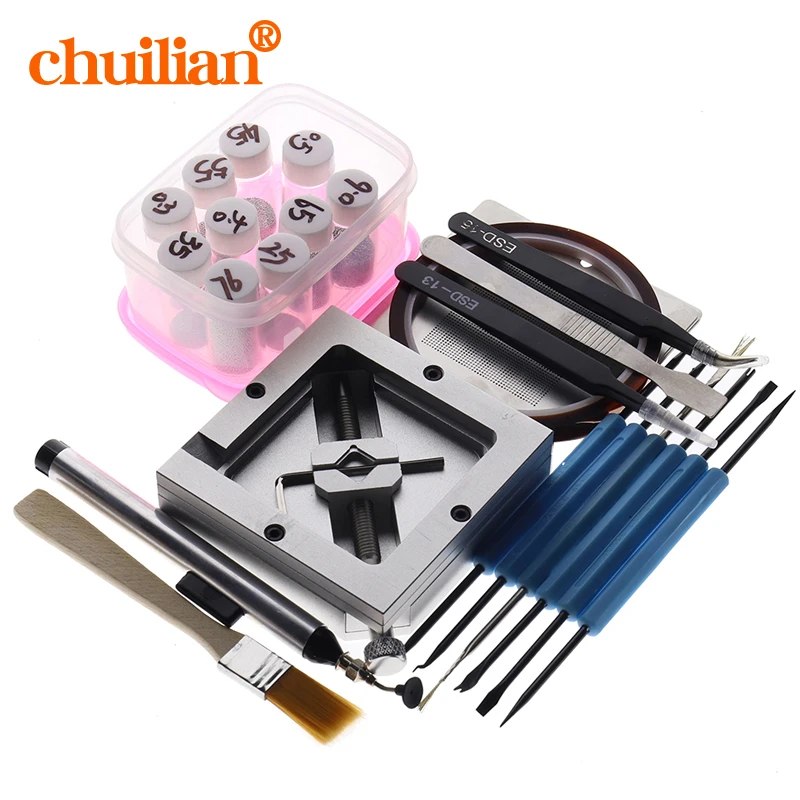 Stazione Di Reballing BGA HT-90 Con Supporto Diagonale Universale – 90x90mm Per Chip 9-43mm