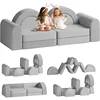 Kids Couch, Modular Kids Play Couch, Fold Out Toddler Couch Building Convertible Kids Floor Sofa and Foam Couch 1