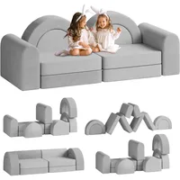 Kids Couch, Modular Kids Play Couch, Fold Out Toddler Couch Building Convertible Kids Floor Sofa and Foam Couch 1