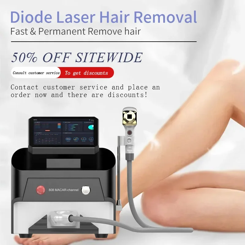 

808nm three-wavelength diode laser hair removal machine with powerful power, professional painless and permanent hair removal