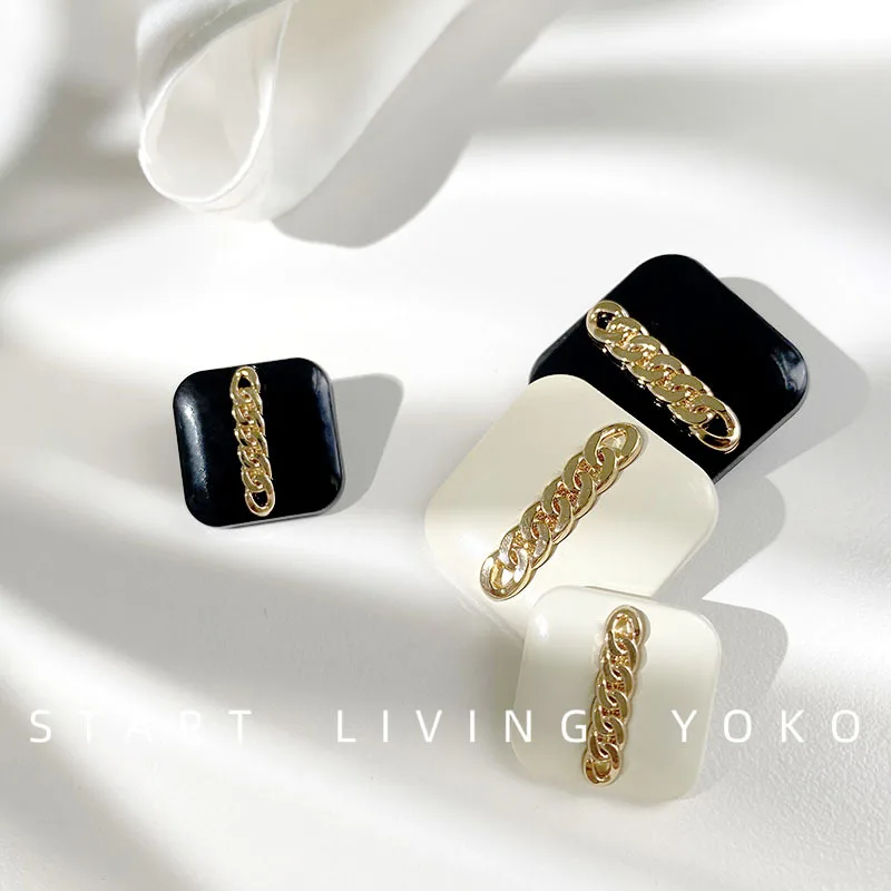 

6pcs Cufflinks For Mens Luxury Black White Metal Sewing Buttons Clothing Decorative Diy Crafts Supplies Needlework Accessories