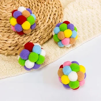 3489-6f19ed.jpg Colourful Cat Toy Plush Ball Interactive Pet Elastic Bell Self Hi Ball Playing Kitten Seven Colors Woolen Ball Cat Accessories