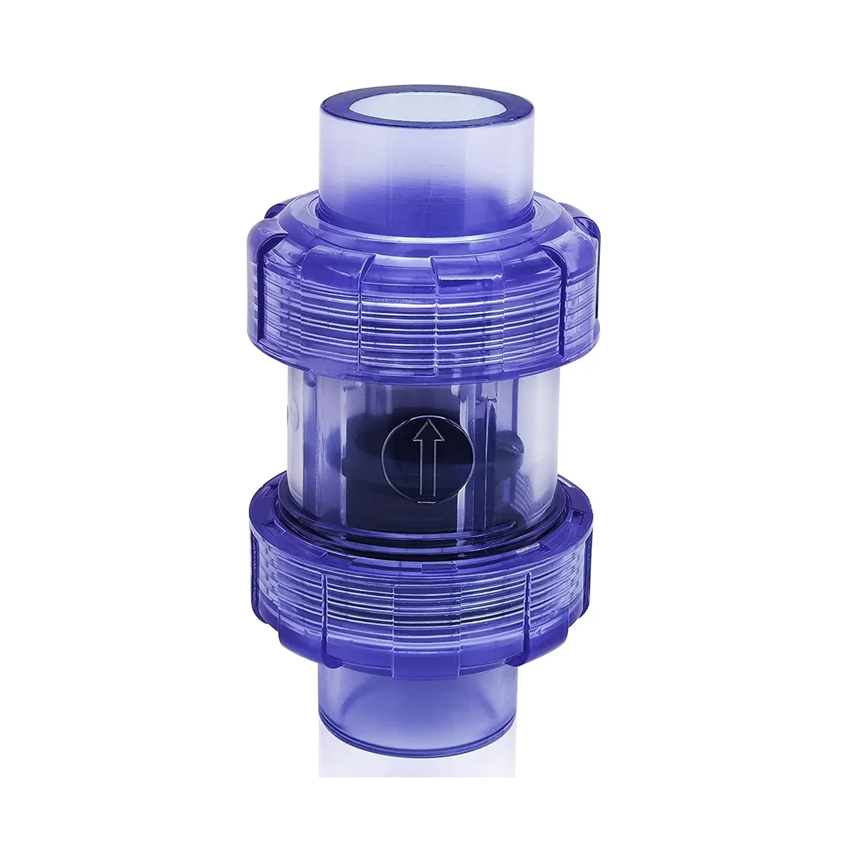 

Check Valve 3/4 Inch True Union Check Valve Transparent Blue UPVC Check Valve Pipeline Check Valve One-Way Valve