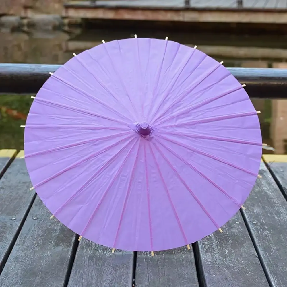 1Pcs 20/30/40/60cm Papier Regenschirm Farbige DIY Handgemachte Malerei Liefert Lange-griff leere Fotografie Prop – Detail 10