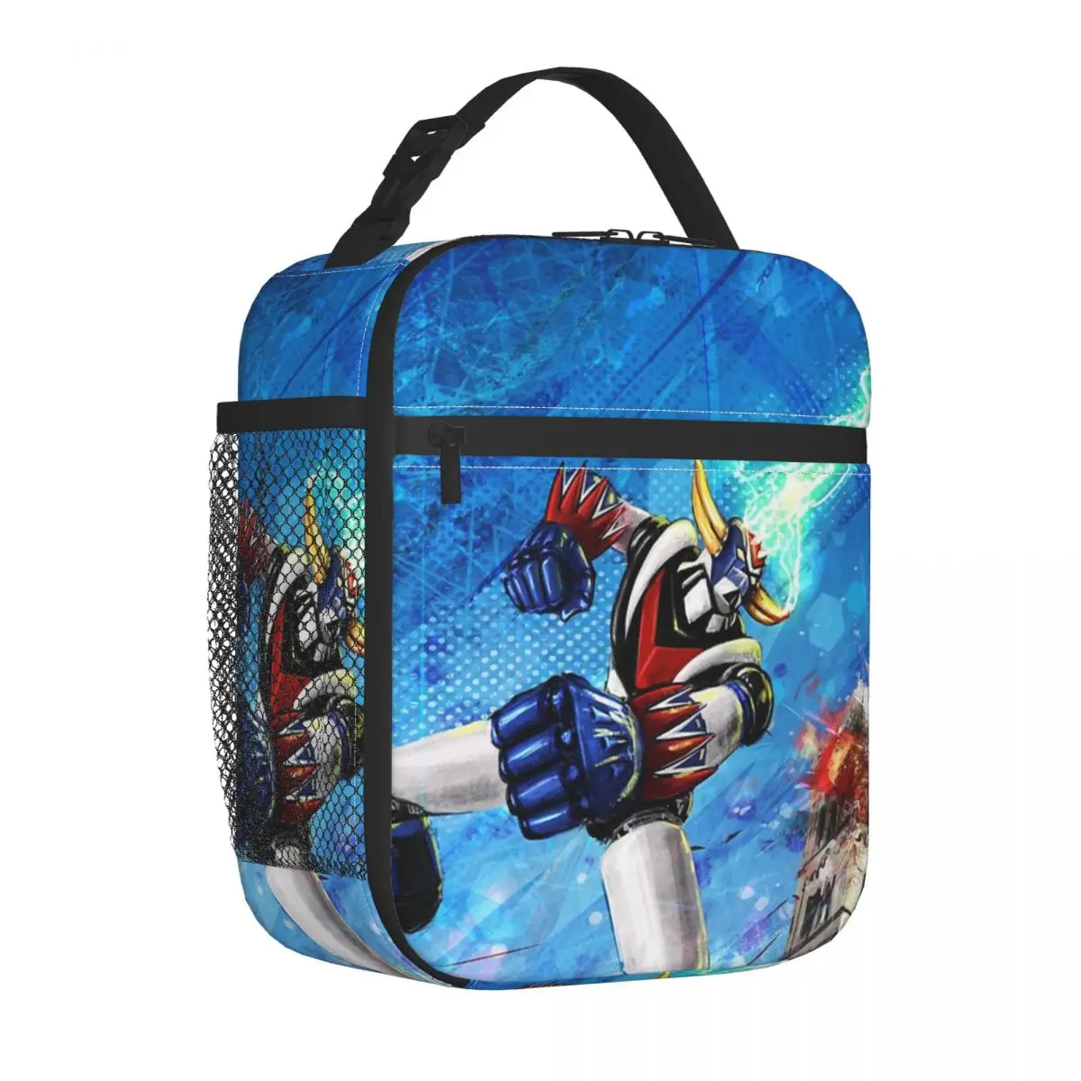 

Grendizer Lucca Insulated Lunch Bag Portable Mazinger Goldrake Food Box Reusable Cooler Thermal Bento Box Travel