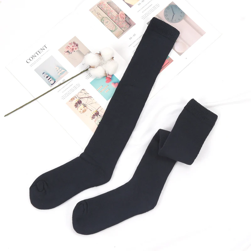 Mens Winter Compression Stocking Warm Hot Knee Long Leg Terry Thigh High Socks Cotton Thicken Cover Calf Male Socks Size 38-45