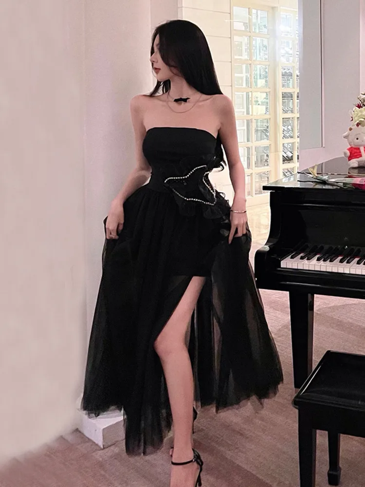 

Celebrity Evening Dress Backless Sexy Dresses For Women 2023 Spring Fashion High Slit Club Holiday Party Long Dresses Vestidos